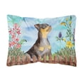 thumbnail image 1 of Miniature Pinscher #2 Spring Canvas Fabric Decorative Pillow, 1 of 3