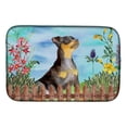thumbnail image 1 of Miniature Pinscher 2 Spring Dish Drying Mat, 1 of 2