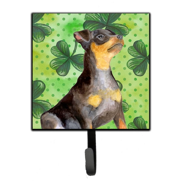 Miniature Pinscher 2 St Patricks Leash or Key Holder Green