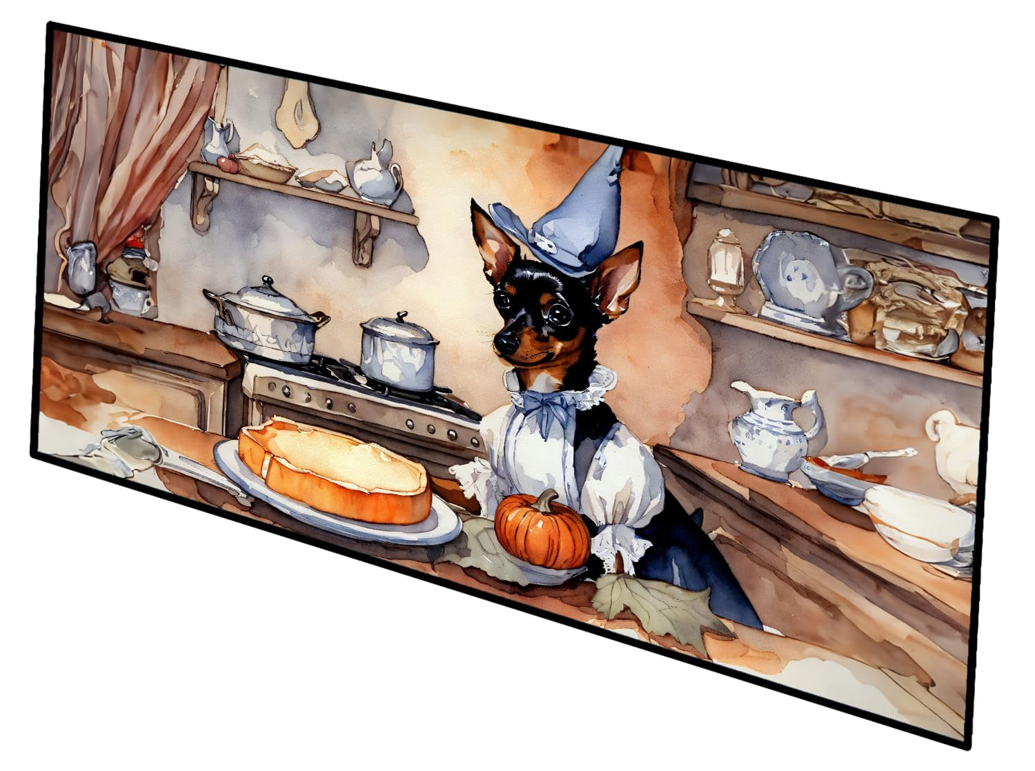Miniature Pinscher Fall Kitchen Pumpkins Runner Mat 28x58 58 in x 28 in