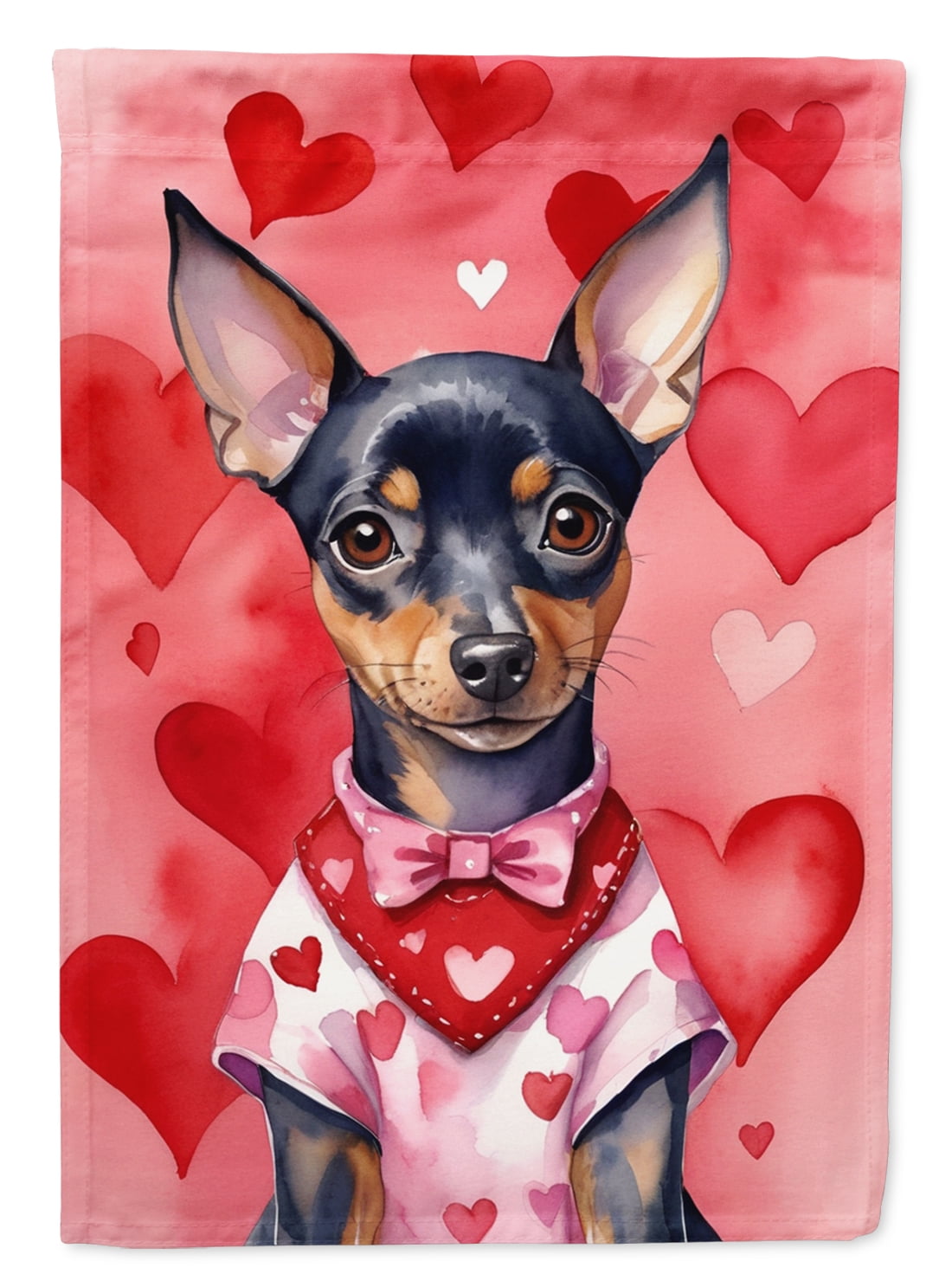 Miniature Pinscher My Valentine Garden Flag