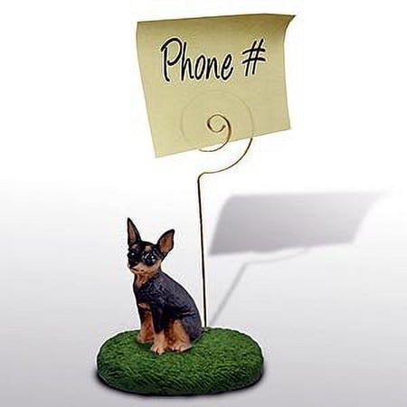 Miniature Pinscher Note Holder (Tan & Black)