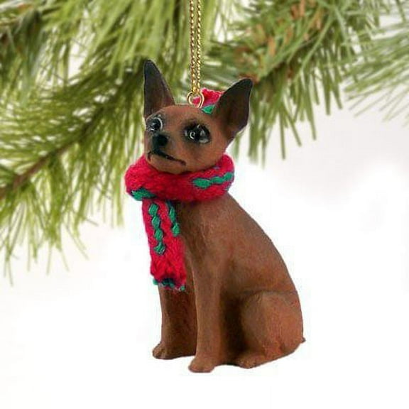 Miniature Pinscher Red & Brown Original Ornament by Conversation Concepts
