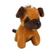 Miniature Plush Dog Keychain Lovely Pug And German Shepherd Stuffed Bag Ornament For Kids And Adults