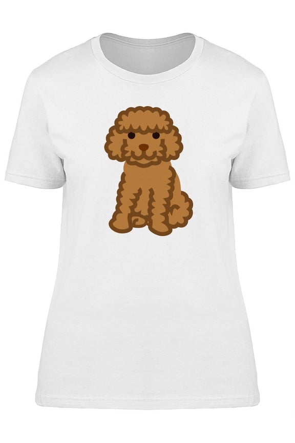 Miniature Poodle Clip Art T-Shirt Women -Image by Shutterstock, Female Large
