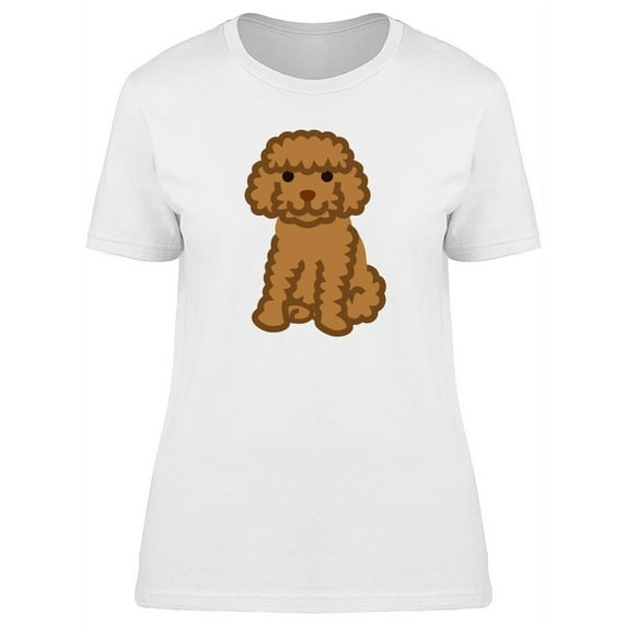 Miniature Poodle Clip Art T-Shirt Women -Image by Shutterstock, Female x-Large