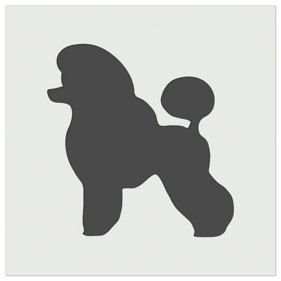 Miniature Poodle Dog Solid DIY Cookie Wall Craft Stencil - 4.5 Inch