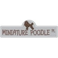 thumbnail image 1 of Miniature Poodle Street Sign | Indoor/Outdoor | Dog Lover Funny Home Décor for Garages, Living Rooms, Bedroom, Offices | SignMission personalized gift | 20" Wide, 1 of 5