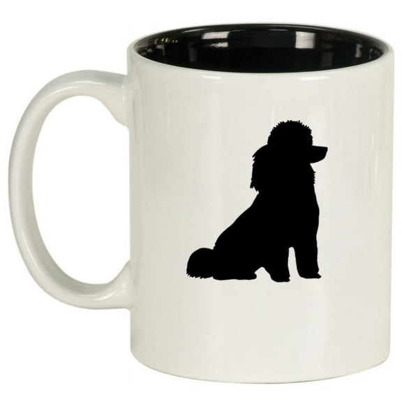 Miniature Poodle Toy Poodle Ceramic Coffee Mug Tea Cup Gift for Her, Him, Friend, Coworker, Wife, Husband (11oz White)