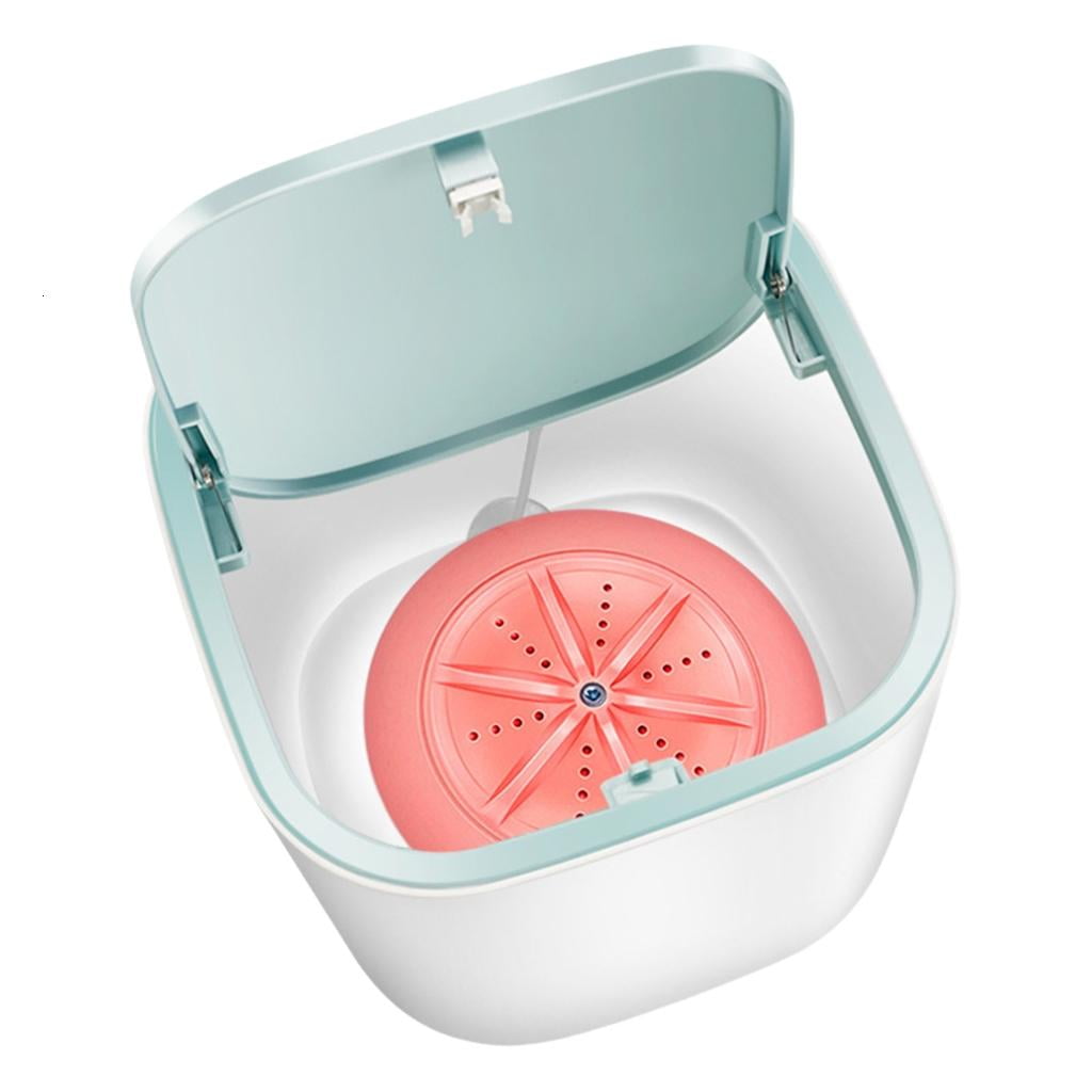 Miniature Portable Washing Machine for Socks and Baby Clothes Rotating Turbines Washer Ideal for Dormitory Or Travel Use