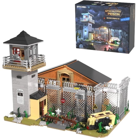 Miniature Post-apocalyptic Prison Building Model Kit - 2288 Pieces, Suitable for Adults 18+, Premium DIY Collectible Gift