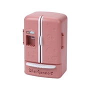 Miniature Refrigerator Toy - Realistic Dollhouse Kitchen Accessory, Open Door Design with Food Storage, Pretend Play Decor for Ages 3-4