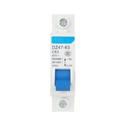 Miniature Residual Current Circuit Breaker 1 Pole 400V Household Electric Leakage Protector DIN Rail Installation DZ47-63