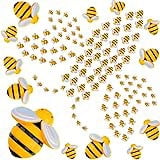 Miniature Resin Bee Figurines 40 Piece Set Small Plastic Insect Decorations For Birthday Party Table Decor Craft Supply