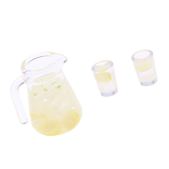 Miniature Resin Lemon Drink Model Safe For Doll Collections And Photography
