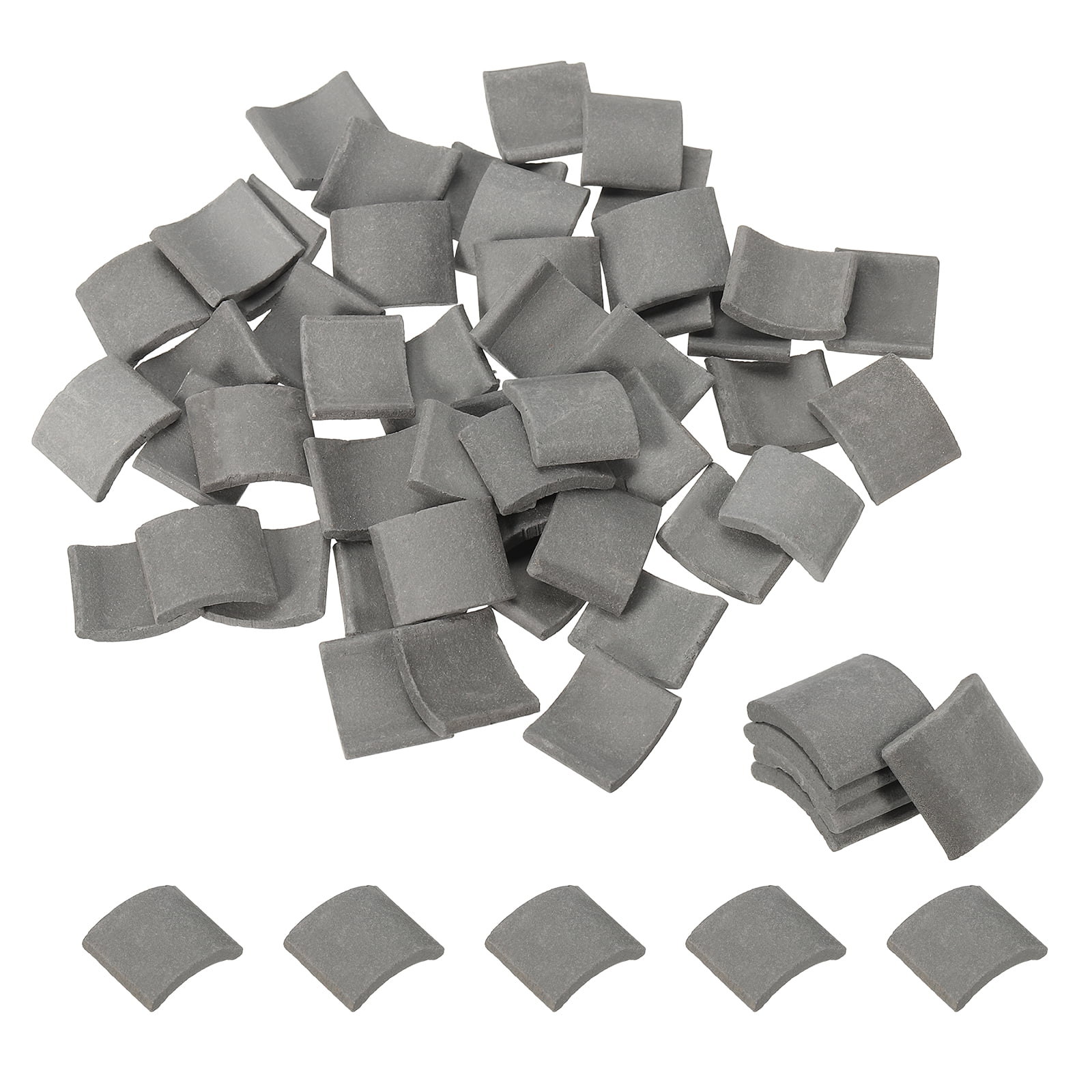 Miniature Roof Tile, 100 Pcs Mini Grey Tiles Clay Roof Bricks for Model