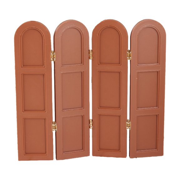 Miniature Room Divider Screen With Foldable Panel For 1:12 Doll House Scene Setting And Model Collection Decors