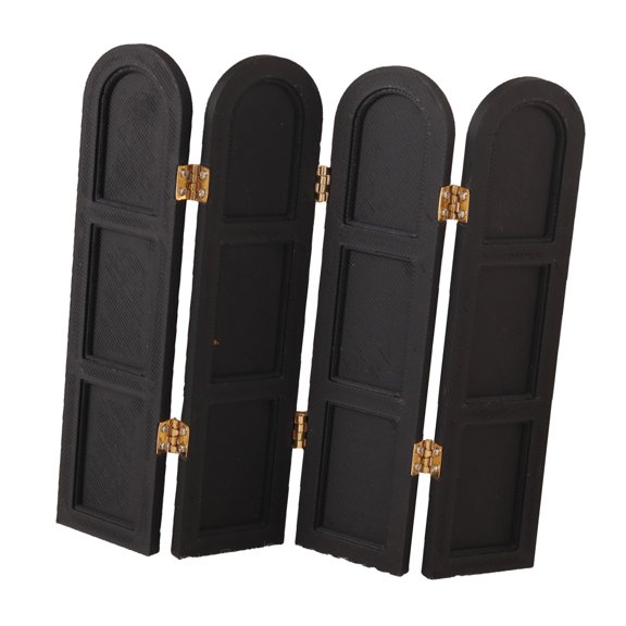 Miniature Room Divider Screen With Foldable Panel For 1:12 Doll House Scene Setting And Model Collection Decors