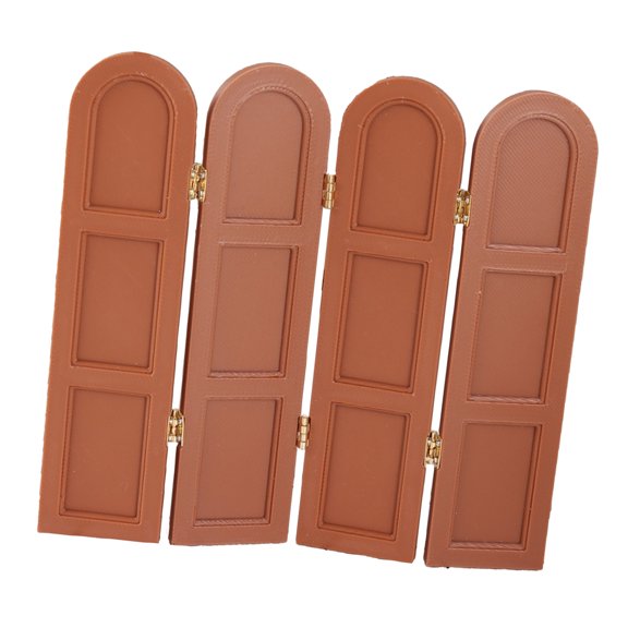 Miniature Room Divider Screen With Foldable Panel For 1:12 Doll House Scene Setting And Model Collection Decors