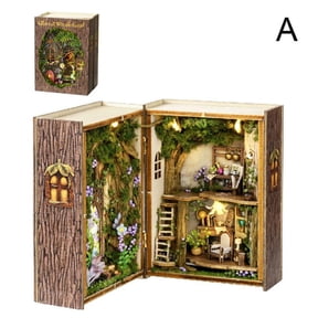 Miniature Room Kit Garden/Forest/Shop Crafts Hobbies For Teens For Women/Men Gifts Adults Decor cottage paper cottage christmas hut books hut design building house with 3d christmas kits mult