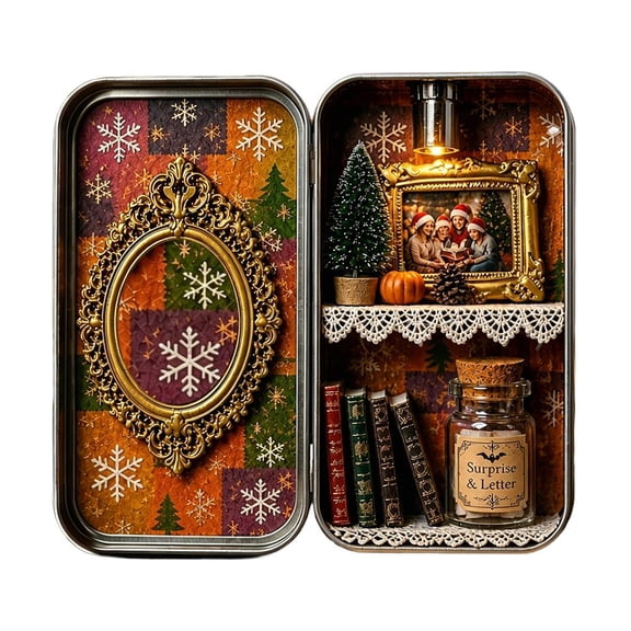 Miniature Scene Tin Box, DIY Micro Landscape Photo Frame Personalized DIY Mini Decor