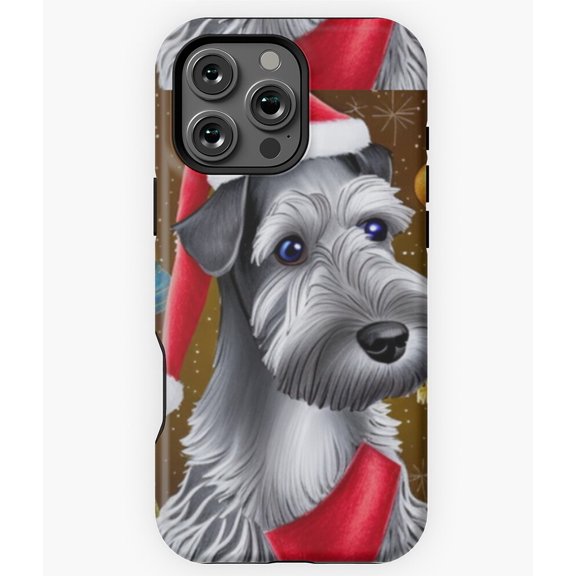 Miniature Schnauzer Christmas 4 Phone Case for iPhone 16 15 14 13 12 11 Pro Max