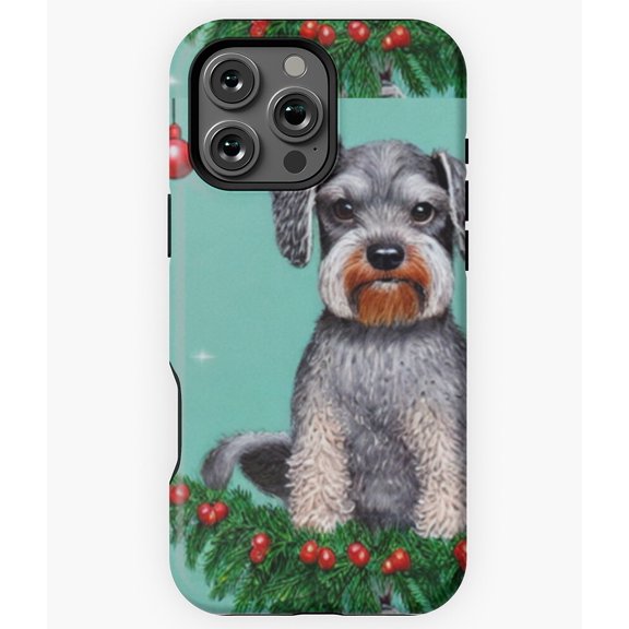 Miniature Schnauzer Christmas 6 Phone Case for iPhone 16 15 14 13 12 11 Pro Max