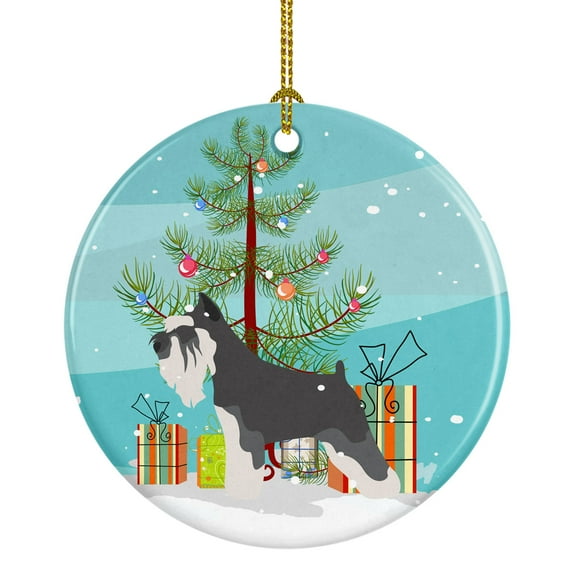 Miniature Schnauzer Christmas Ceramic Ornament