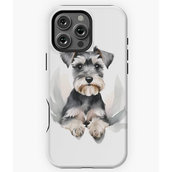 Miniature Schnauzer Dog Breed Cute Pet Phone Case for iPhone 16 15 14 13 12 11 Pro Max - Stylish Phone M97