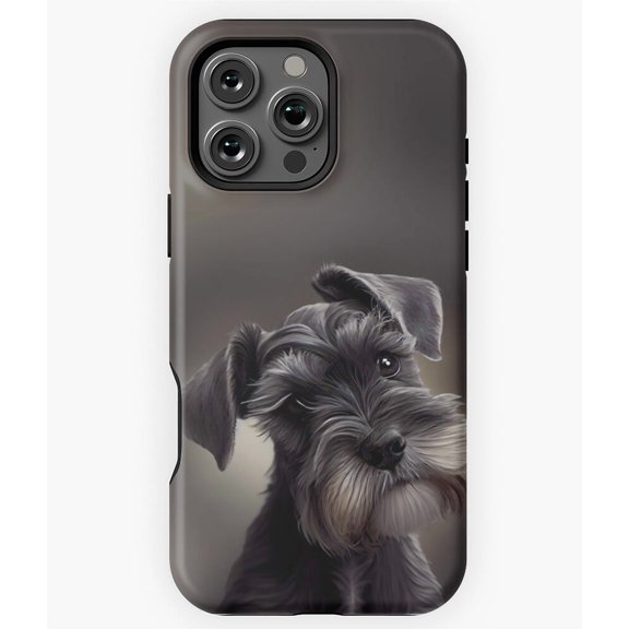 Miniature Schnauzer Dog Breed Cute Pet Phone Case for iPhone 16 15 14 13 12 11 Pro Max - Stylish Phone