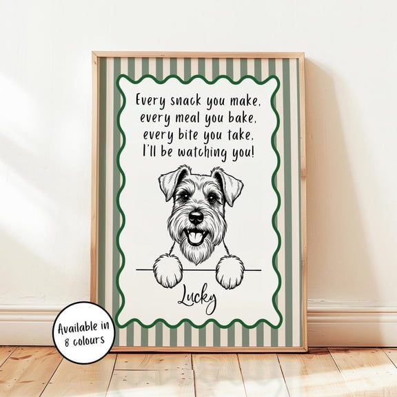 Miniature Schnauzer Line Art Dog Wall Decor Home Decor
