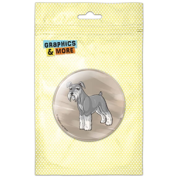 Miniature Schnauzer Pet Dog Pinback Button Pin Badge