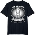 thumbnail image 1 of Miniature Schnauzer TShirts My Dog is My Shadow Funny Gift T-Shirt, 1 of 3