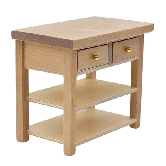 Miniature Side Cabinet Model Furniture For 1/12 Dollhouses Enthusiasts And Craft Lover Collection Accessory
