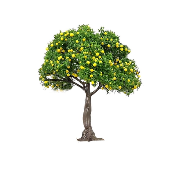 Miniature Simulated Fruit Tree Ornament 9.5x4.5cm Realistic Plastic Mini Tree for Sand Table/Model/Desktop Landscape DIY Decoration, Creative Gift for Model Enthusiasts