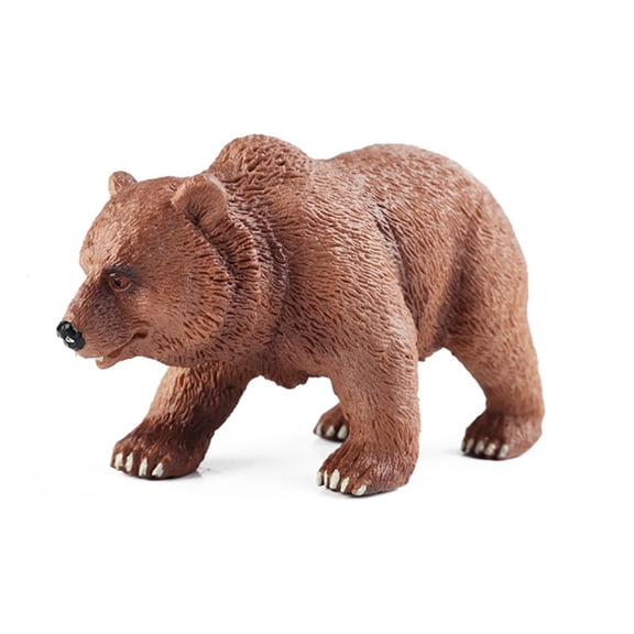 Miniature Simulation Brown Bear Toy Static Model Solid Figure PVC Bear Figurine Wild Life Figure Toy Kids