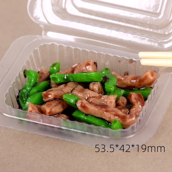 Miniature Simulation Takeaway Toy Dollhouse Fast Food Box Mini House Adornments Lunch Box Doll House Accessories Model