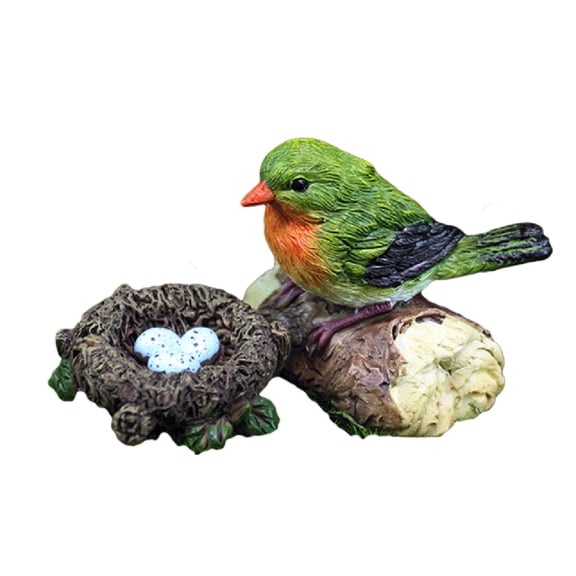 Miniature Small Bird Figurine Micro Landscape Resin Simulation Animal Model for Home Garden Yard Decoration DIY Accessory