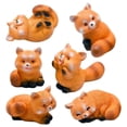 thumbnail image 1 of Miniature Small Figurines 1 Inch Cartoon Mini Red Panda Figures Set Cute Resin Animal Cake Toppers, 1 of 6