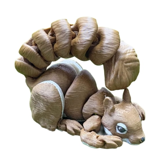 Miniature Squirrel 3D print Design Movable Joint Study Table Decoration