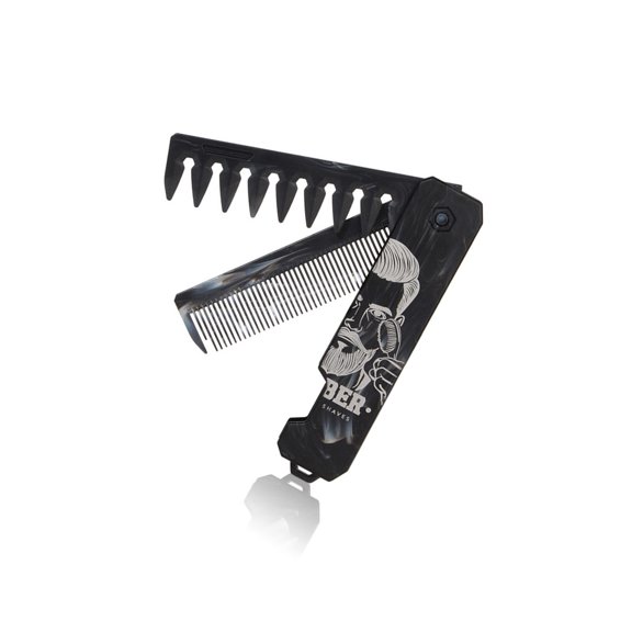 Miniature Stainless Steel Beard Comb For Styling And Grooming Foldable Design Ideal For Travel And Daily Care