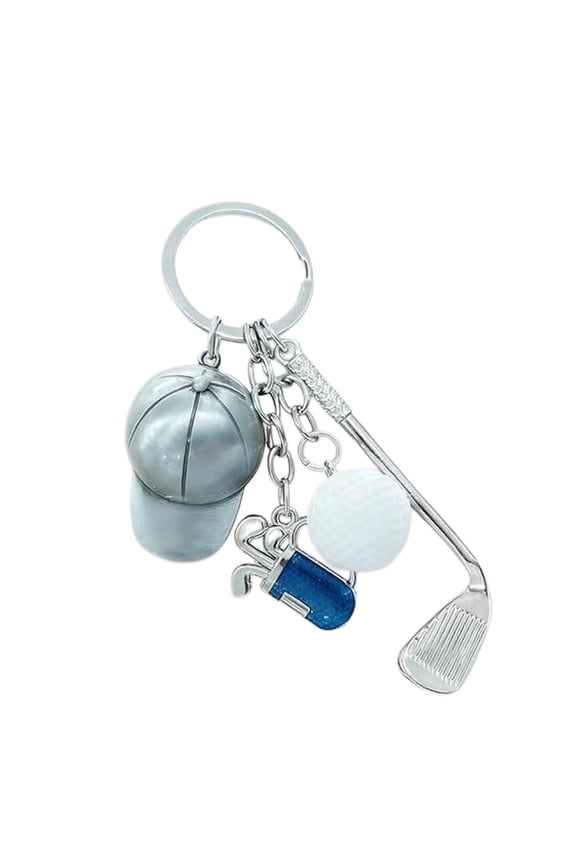 Miniature Standing Golf Keychain Humorous Designs Keyring for Golf Enthusiasts Gift for Men and Women