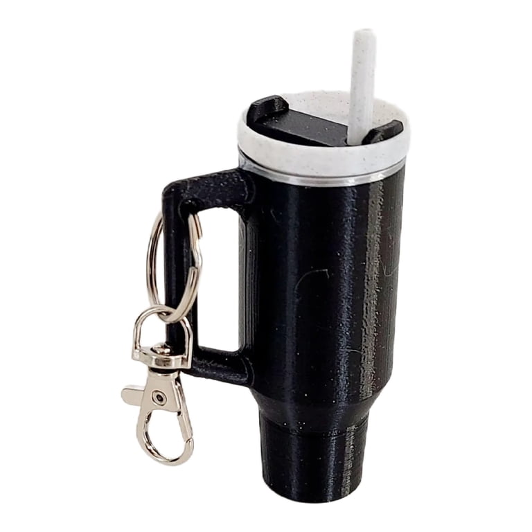 Miniature Stanley Tumbler Cup Replica Keychain - 3D Printed Desk