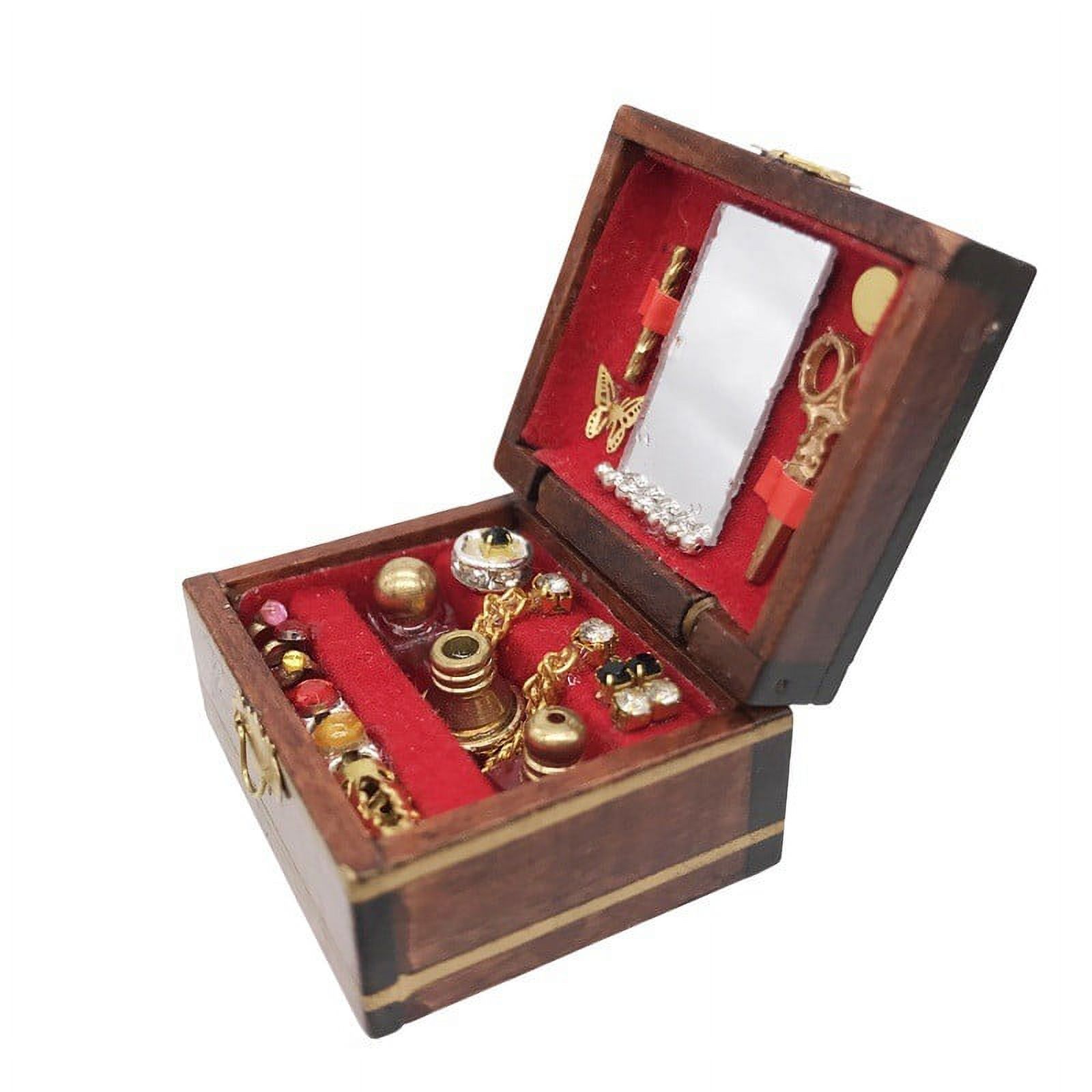 Miniature Storage Box Doll House Jewelry Box Model Mini Treasure Chest