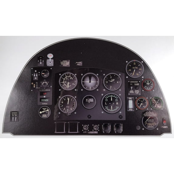 Miniature Supermarine Spitfire Instrument Panel, WWII Aviation, Battle of Britain