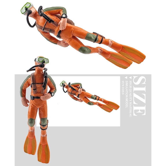 Miniature Swimmer Diver Figurines Set Toy People Models for Desktop Decoration and Hanging Displays