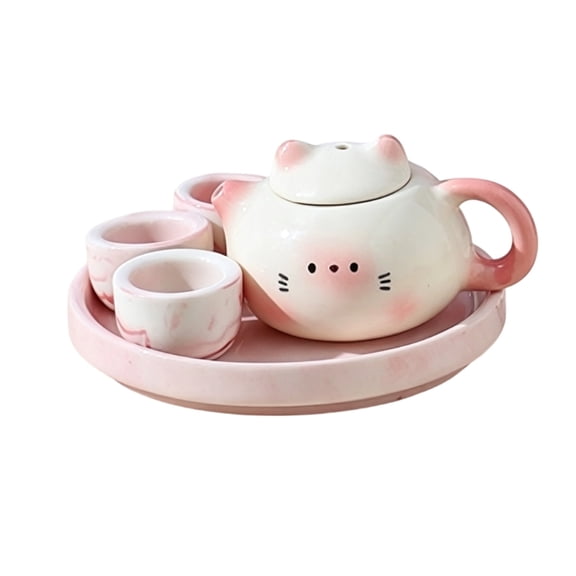 Miniature Tea Set High Temperatures Resistant Ceramic Teapot With Cats Ears