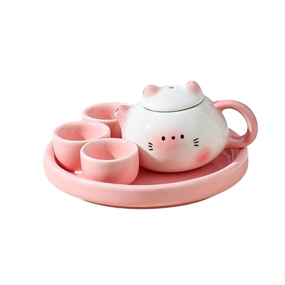 Miniature Tea Set High Temperatures Resistant Ceramic Teapot With Cats Ears