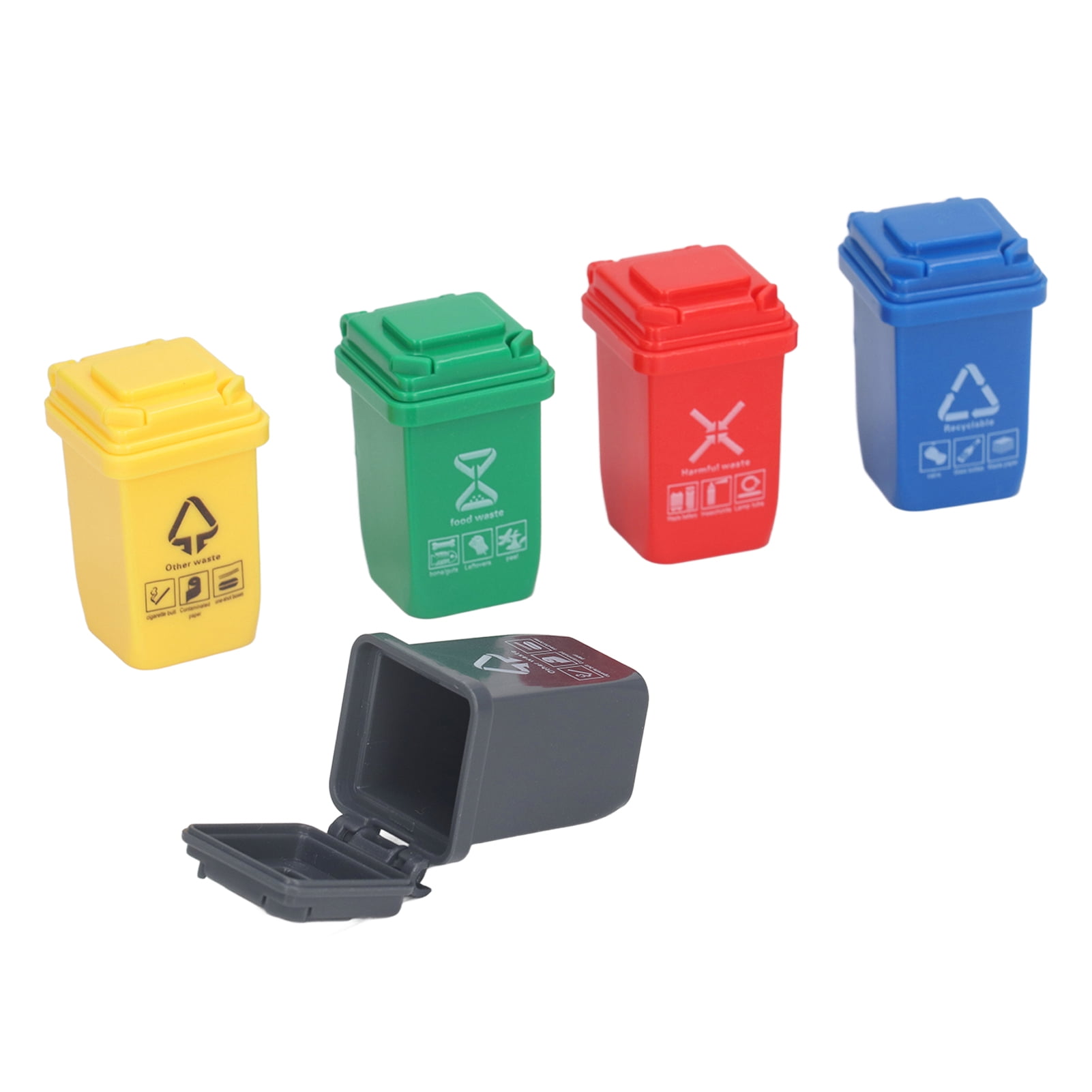Miniature Trash Bin Toy, Mini Trash Can Toy Lightweight 25pcs Safe Sun