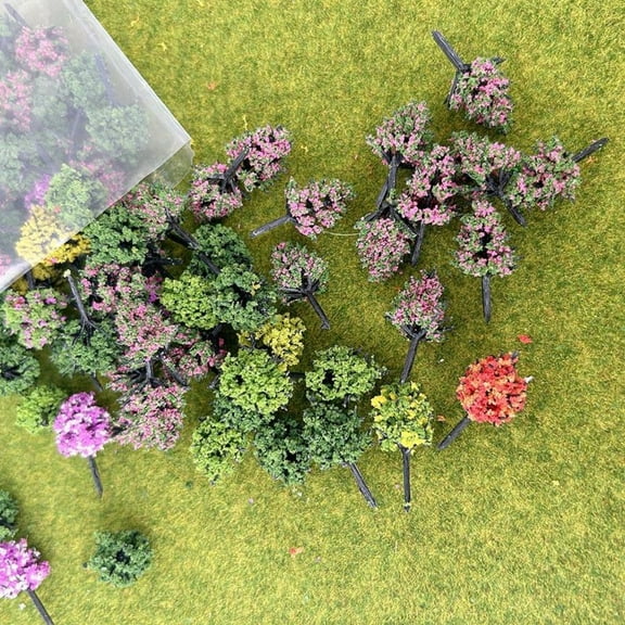 Miniature Tree Model 2cm to 3cm DIY Diorama Train Scenery Landscape Material for Model Railroad Craft Architecture Scaled Decoration